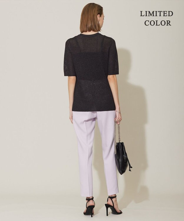 ICB 【新色追加・接触冷感・UVケア・速乾・洗える】FluidBackSatin ドロストパンツ パールグレー系［WEB限定］