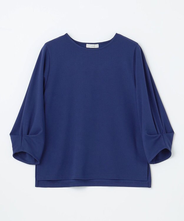 ANY L 【洗濯機可】袖タックプルオーバー ブルー