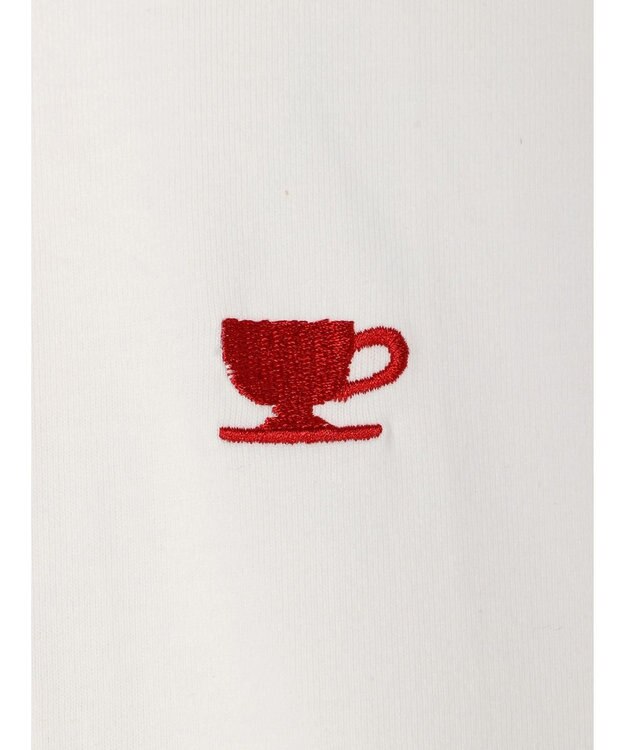 earth music&ecology レトロ喫茶プリントＴｅｅ Off White