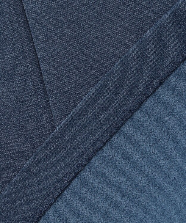 ICB 【CLASSY.掲載・裏起毛】 ウォームサテン カーディガンブラウス ブルーグレー系