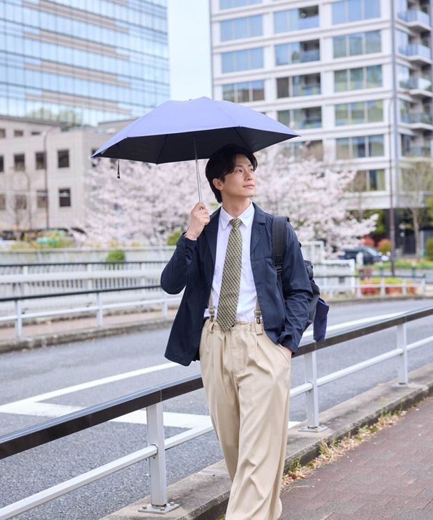 AURORA 【WEB限定】 サマーシールド 晴雨兼用傘（折りたたみ・クイックオープン）（ジェラートカラーコレクション） ブルーベリーソーダ