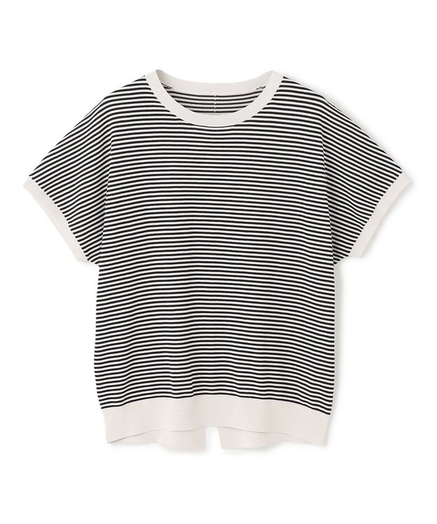 UNFILO L スゴ機能美 コンパクト ニット [NEW]ミジンボーダー(グレージュ×ブラック)