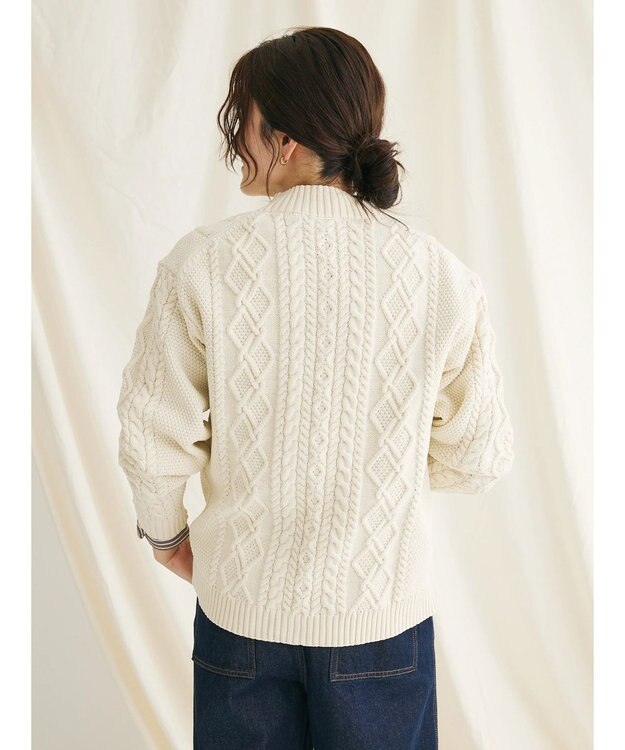 CRAFT STANDARD BOUTIQUE リサイクルポリエステルヘンリーネックプルオーバー Ivory
