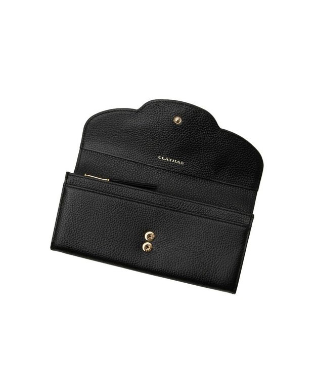 CLATHAS ペルル かぶせ長財布 ブラック