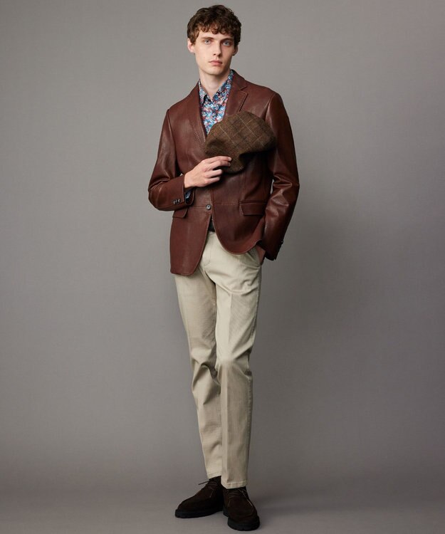 JOSEPH ABBOUD 【ウエストも伸びる！・新色追加】オーガニックストレッチパンツ ベージュ系