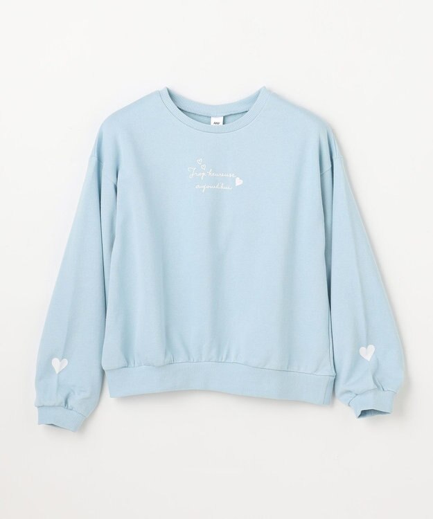 ANY KIDS 【WEB限定】7days 裏毛トレーナー サックスブルー×ハート