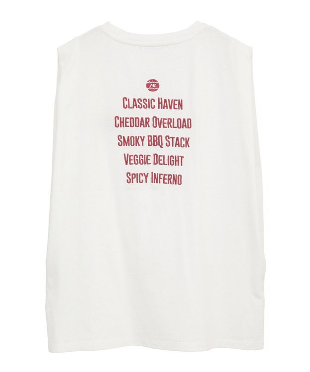 AMERICAN HOLIC ロゴ刺繍ノースリーブプルオーバー Off White