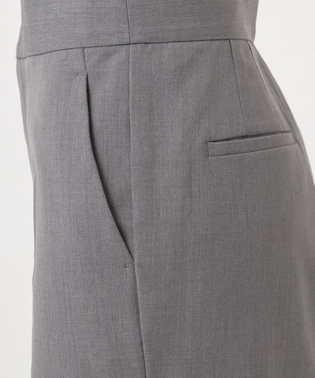 23区 【エステータ】ウールシルクギャバジン パンツ ライトグレー系