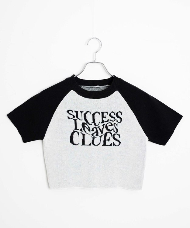 WEGO ラグランジャガードチビニットT ホワイト