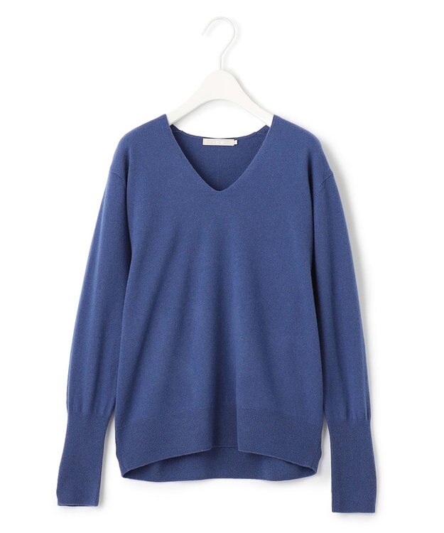ICB 【人気のため新色追加・WEB限定カラーあり】ソフトウールハイゲージ Vネックニット ハンブルー系