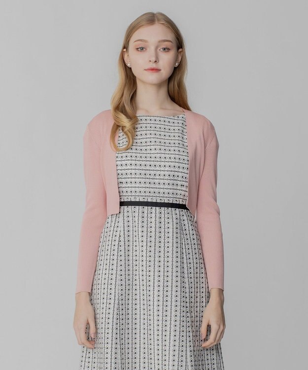 TOCCA 【洗える！】SILK RIB BOLERO ボレロ ピンク系