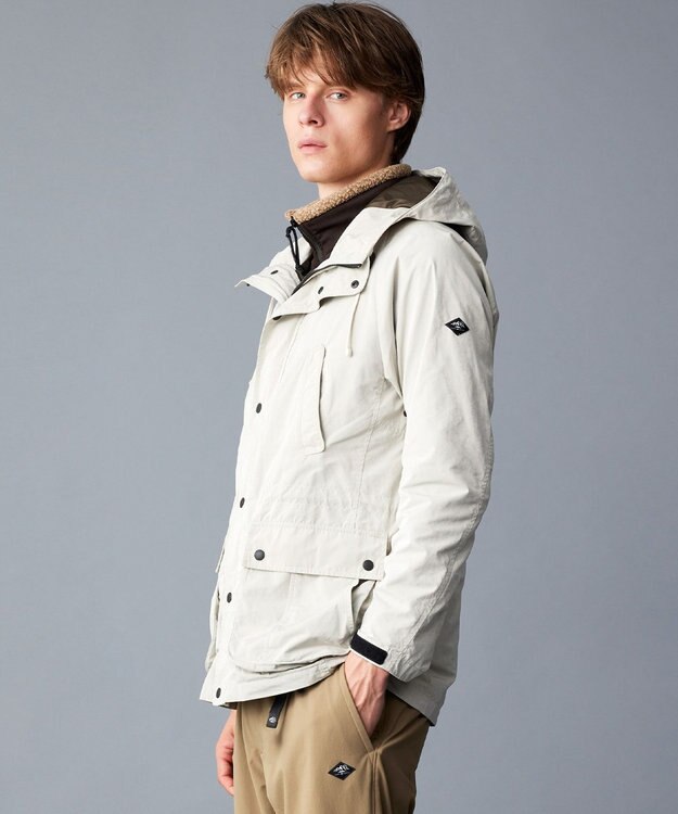 JOSEPH ABBOUD MOUNTAIN 【サスティナブル/ECO撥水/６ポケット/ライナードッキング対応】Pe/Nyピーチ マウンテンパーカー アイボリー系