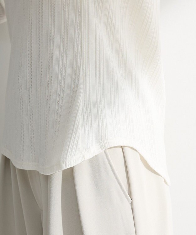 Green Parks チェーンリブカットプルオーバー Off White