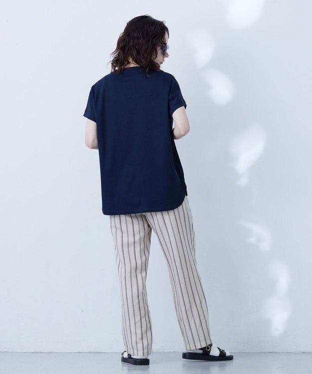 J.PRESS YORK STREET 【WOMEN】フレンチスリーブ プルオーバー ネイビー系