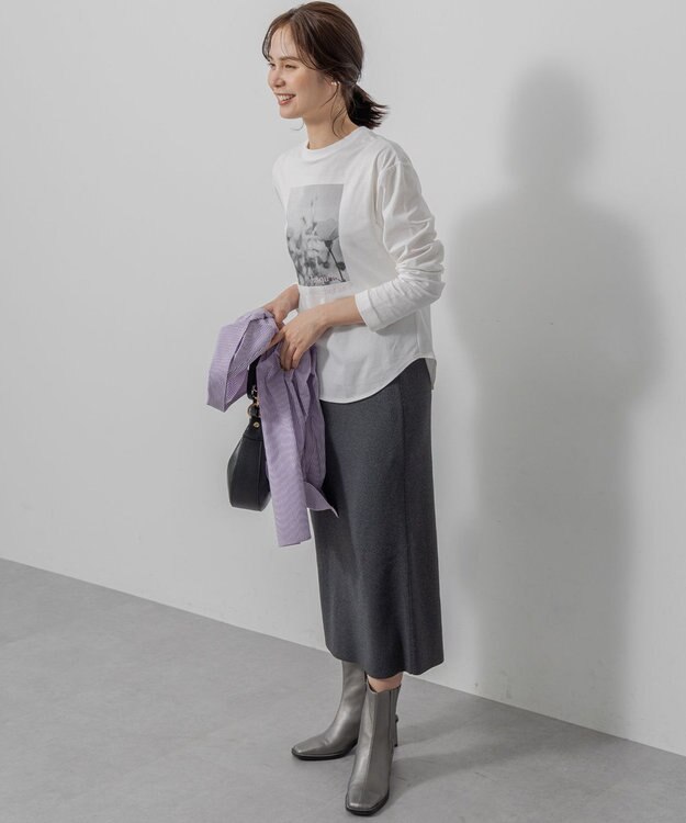 組曲 L 【WEB限定】スポンディッシュニットアップ グレー系