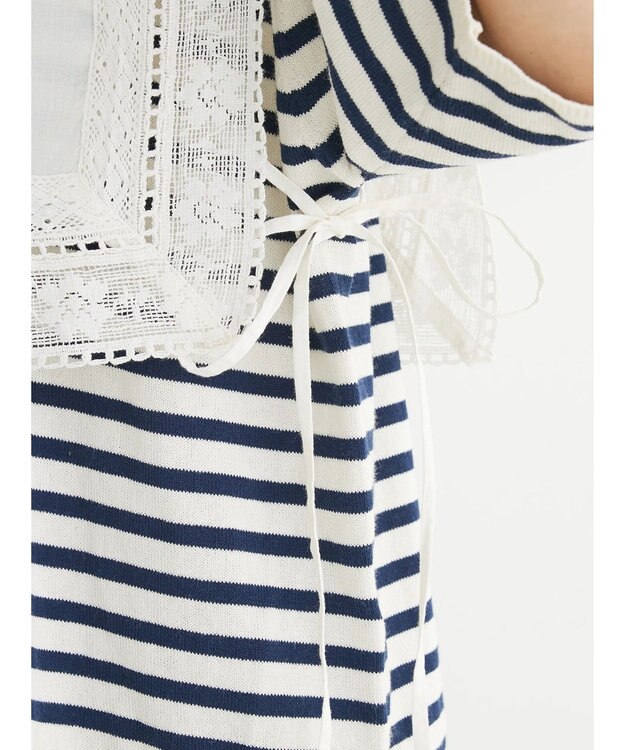 Green Parks インド綿　スクエアレース衿 Off White