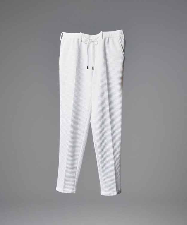 JOSEPH HOMME 【オリジナル素材 /ウエストゴム仕様】ライトタックジャージー  ドロスト付テーパードパンツ / PEGG CONVERTIBLE ホワイト系
