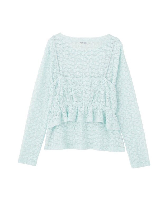 earth music&ecology SET2点カットレースプルオーバー＋ビスチェ Peppermint