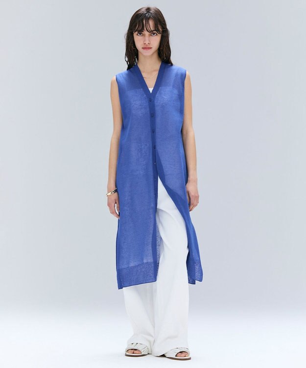 BEIGE， 【洗える】NAVIGLIO / フルレングスデニムバギーパンツ White