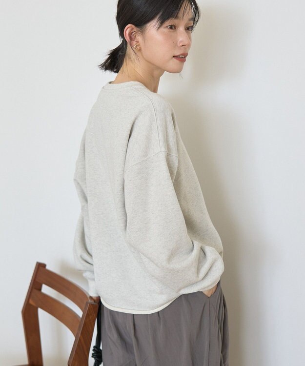 AMERICAN HOLIC ラメ裏毛スウェットプルオーバー Oatmeal