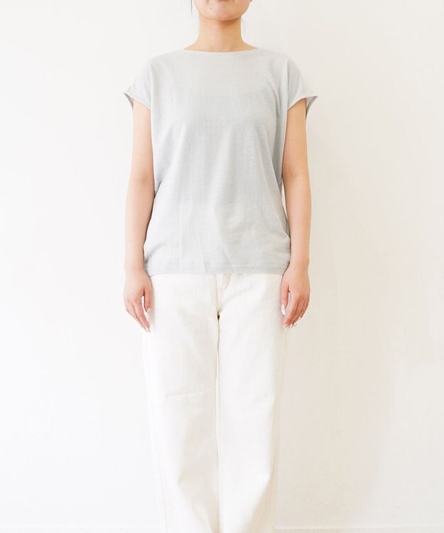 TOQUE  〈大草直子さんアドバイザー〉 【洗える/天然素材】ロイヤルベビーアルパカ×タンギスコットン鹿の子フレンチT グレー