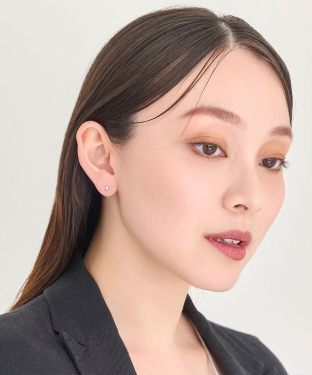 Phoebe 【金属アレルギー対応】メタルビーンズピアス　シルバー/サージカルステンレス シルバー