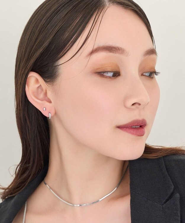 Phoebe 【金属アレルギー対応】メタルビーンズピアス　シルバー/サージカルステンレス シルバー