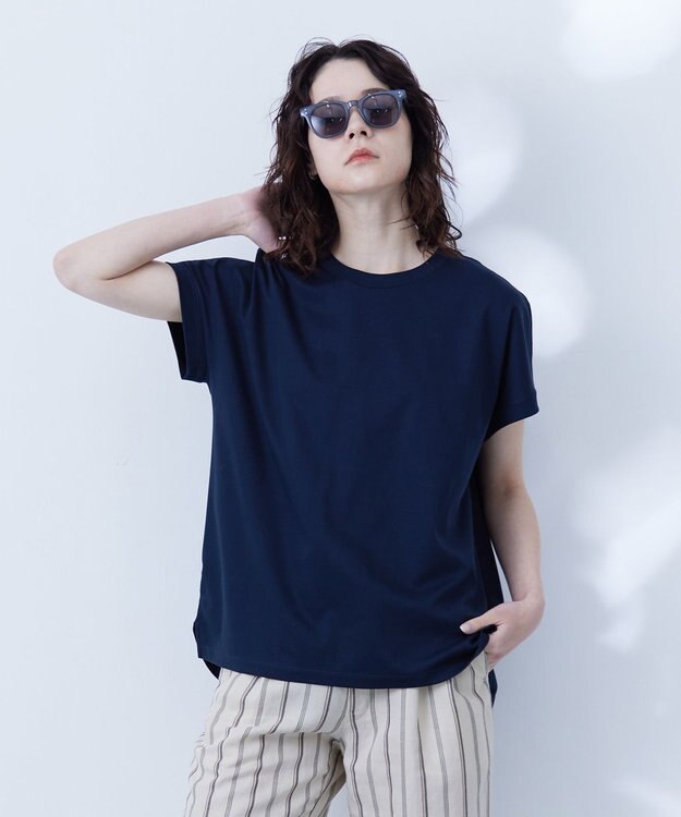 J.PRESS YORK STREET 【WOMEN】フレンチスリーブ プルオーバー ネイビー系