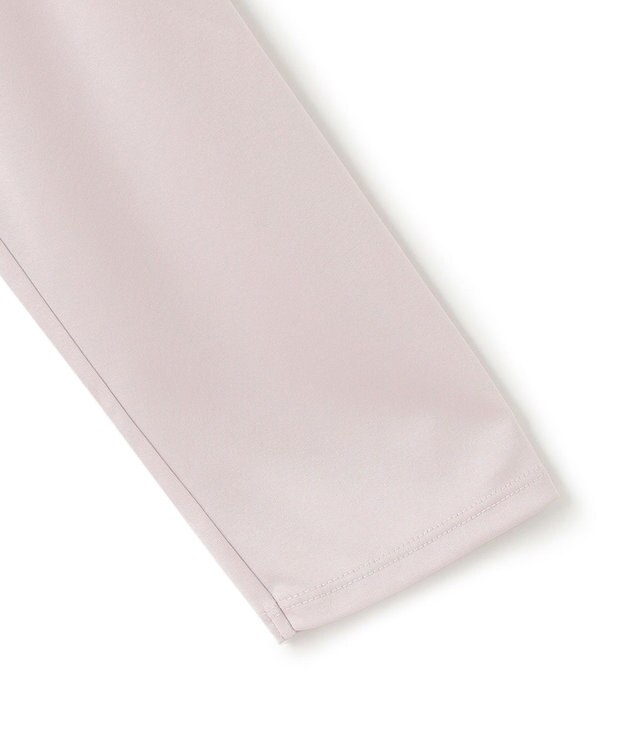 ICB L 【洗える】トリアセサテンスムース ボウタイ風プルオーバー パールグレー系