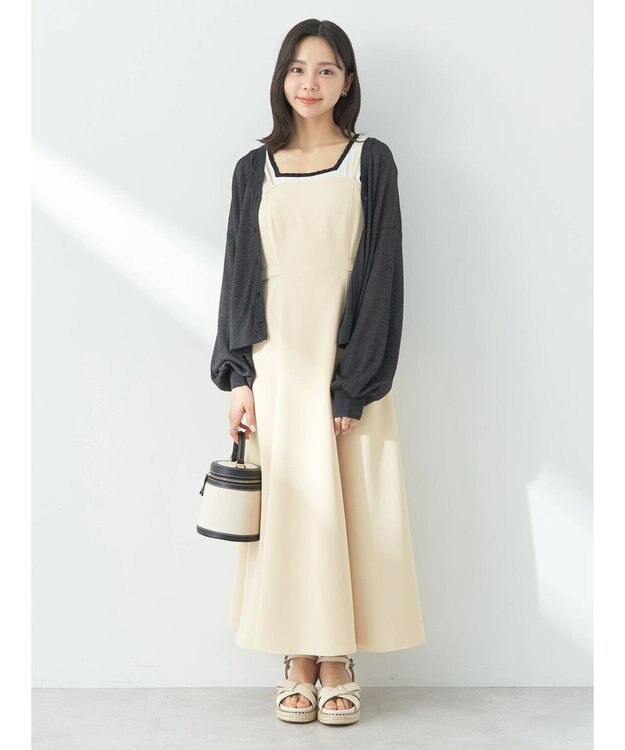 earth music&ecology シアーカーディガン Black