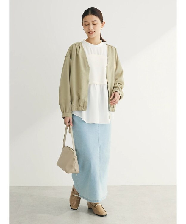 Green Parks イージーケア　Ｖネックブルゾン Khaki