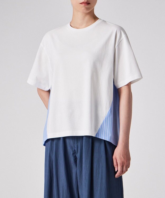 Paul Smith シャツ コンビ フレア カットソー ホワイト