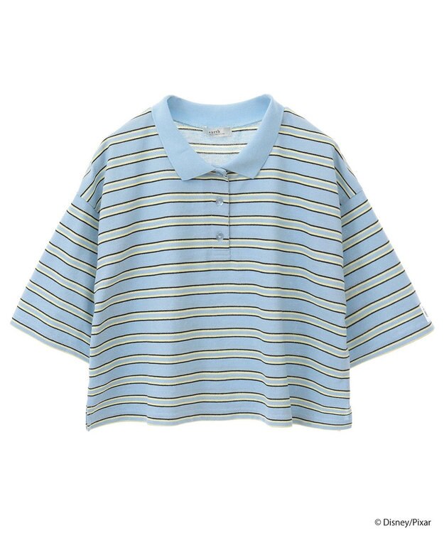 earth music&ecology Ｆｉｎｄｉｎｇ　Ｎｅｍｏ／ボーダーポロシャツ Light Blue