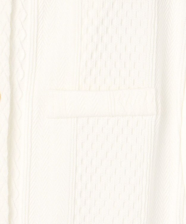 SHARE PARK LADIES 【洗える】ケーブルジャガード ジレ ホワイト系