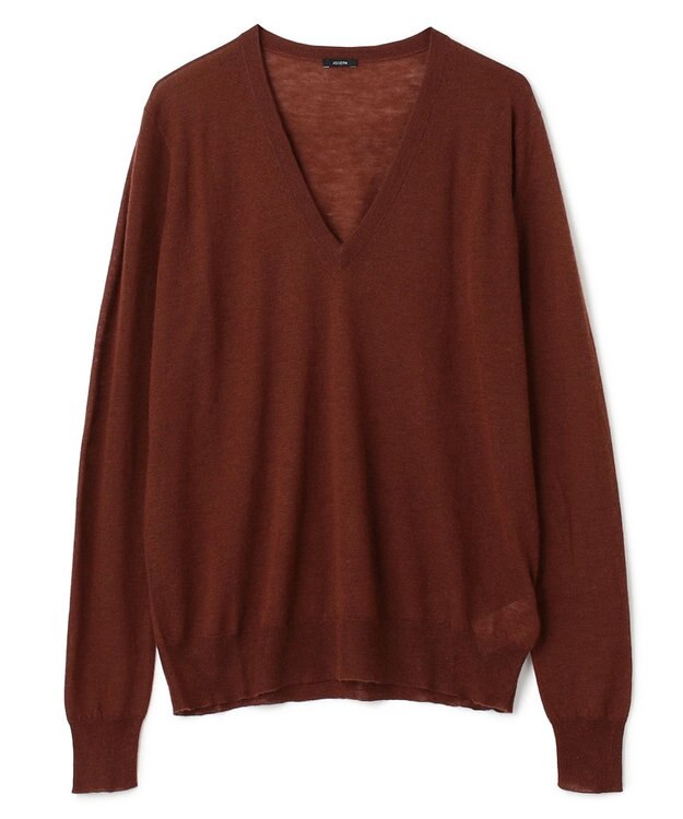 JOSEPH キャッシュエアー　Vネックニット Mahogany