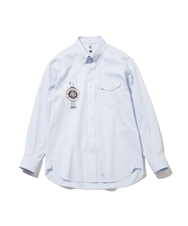J.PRESS MEN 【AaronChang】【UNISEX】ピンオックス シャツ / B.D. サックスブルー系