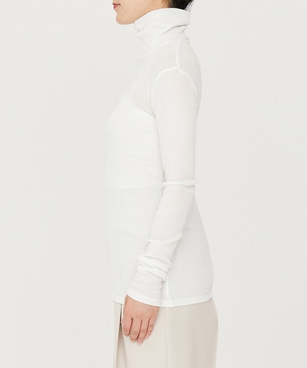 uncrave アルビニスタシフォンテレコ ハイネックカットソー（uncrave STANDARD） オフ