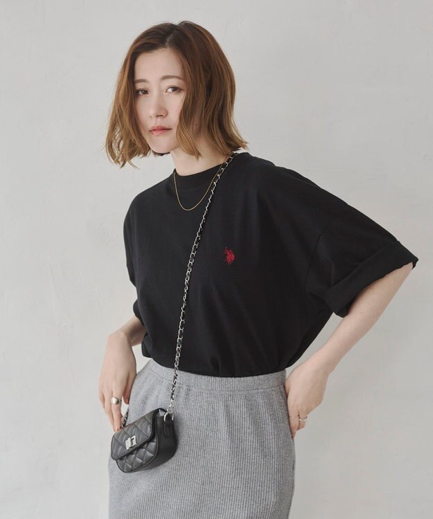 WEGO 【ユニセックス着用ITEM】別注USPOLO　ヘビーウエイトBIGT（S） ブラック
