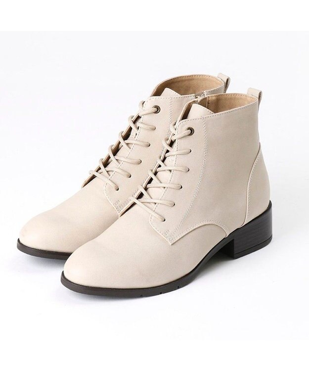 AcureZ 生活防水タイプ 内側にファスナーを配置し脱ぎ履きラクチン アイボリー