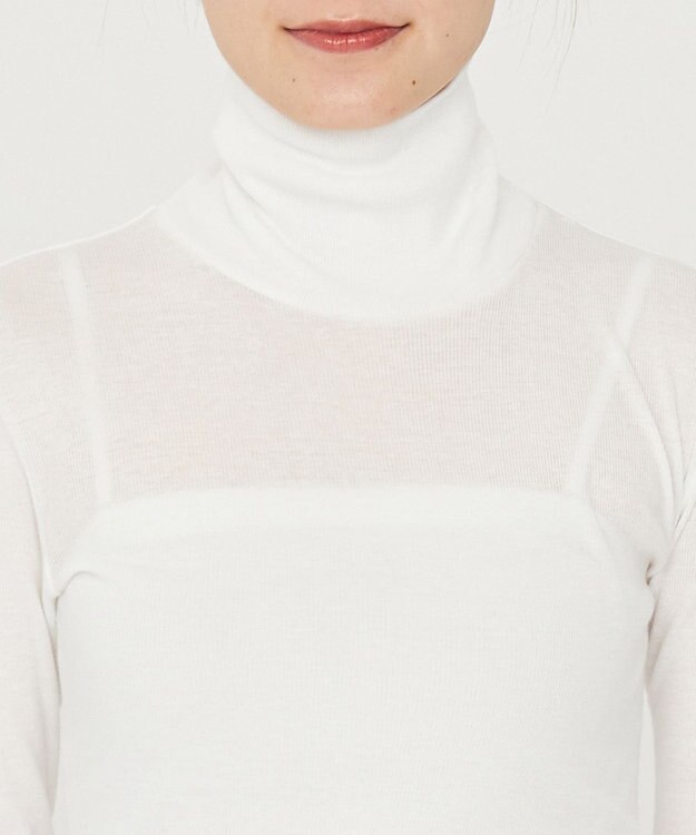 uncrave アルビニスタシフォンテレコ ハイネックカットソー（uncrave STANDARD） オフ