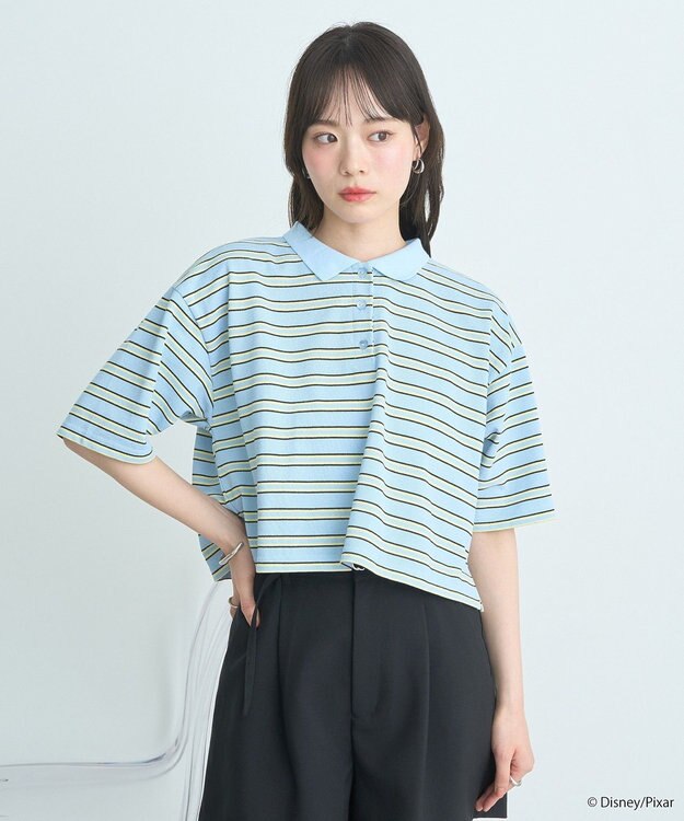 earth music&ecology Ｆｉｎｄｉｎｇ　Ｎｅｍｏ／ボーダーポロシャツ Light Blue