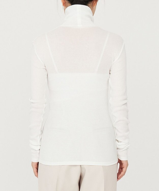 uncrave アルビニスタシフォンテレコ ハイネックカットソー（uncrave STANDARD） オフ