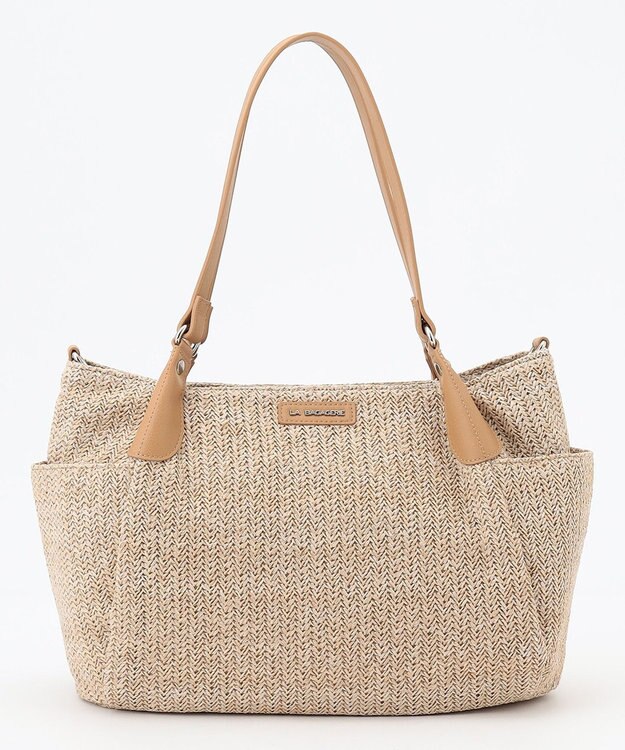 LA BAGAGERIE つまみハンドル　サマー2wayトートバッグ ベージュ