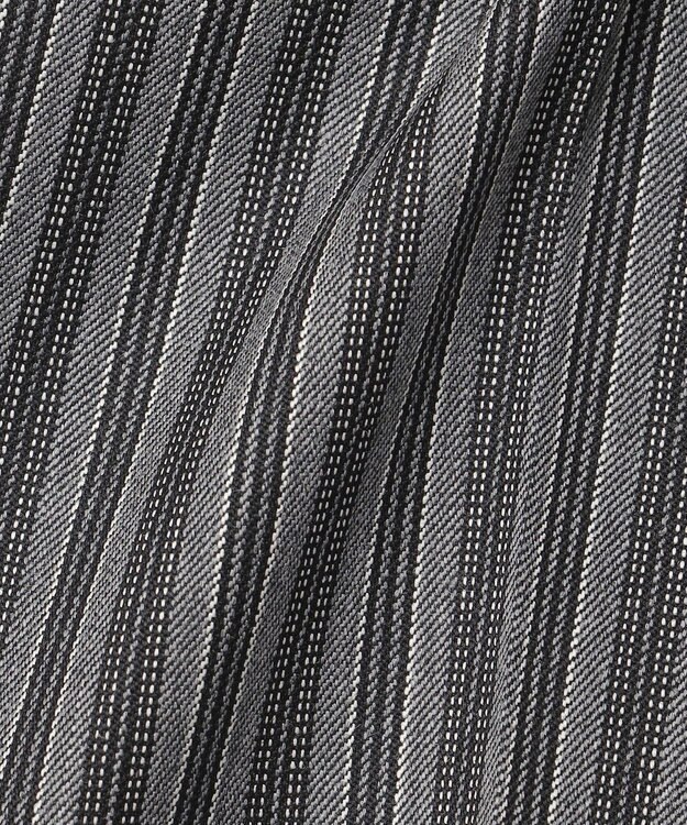 J.PRESS MEN 【J.PRESS ORIGINALS】Dark Pinstripe Wool New Piped Stem Slacks / Big Back Belt ライトグレー系1