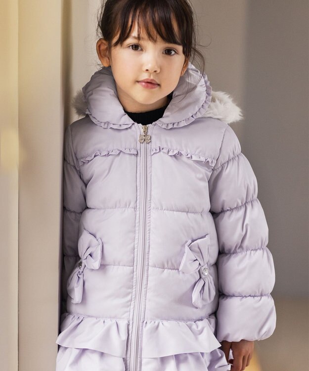 ANY KIDS 【洗濯機OK】中綿プリンセスコート ラベンダー