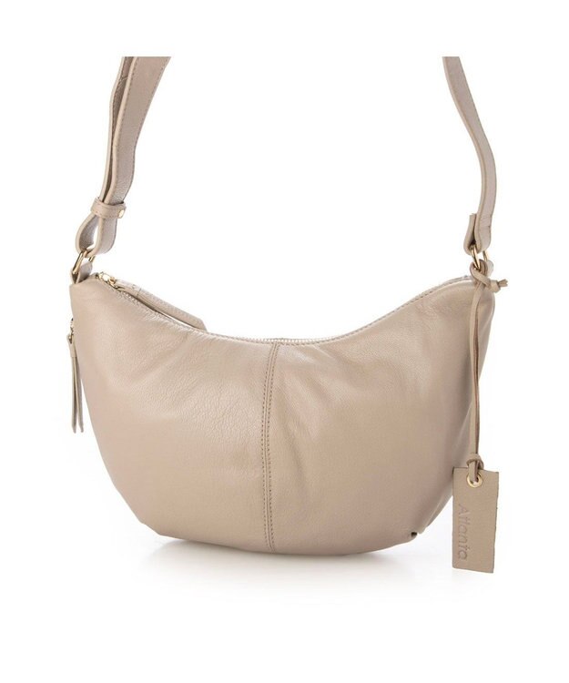 UNBILLION アトランタ ATLANTA / やぎ革軽量ハーフムーンショルダー ベージュ