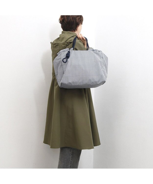 UNBILLION VERYコラボ カシュカシュ cachecache / ナイロンドローコードトートバッグ ネイビーミックス