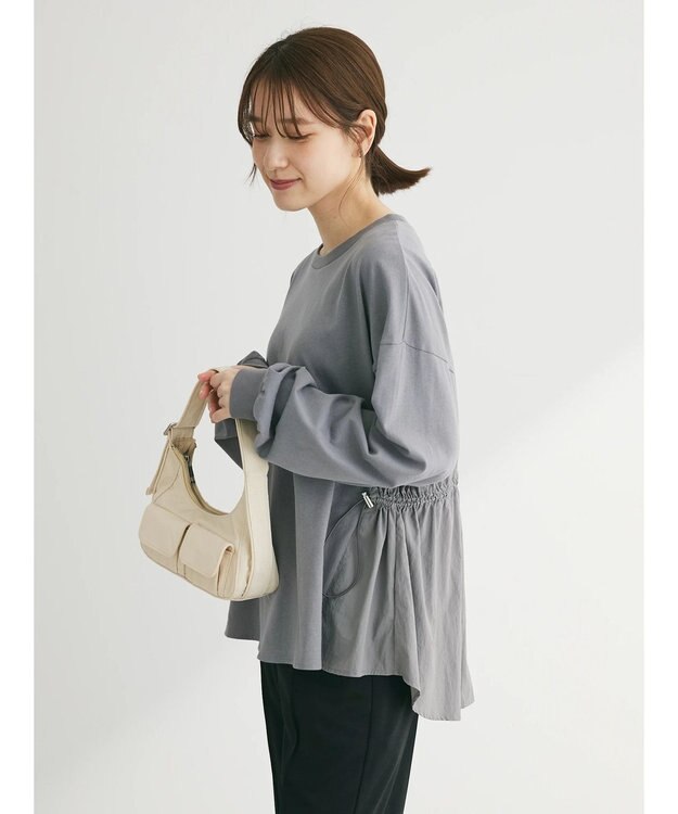 Green Parks ドロストドッキング長袖プルオーバー Gray