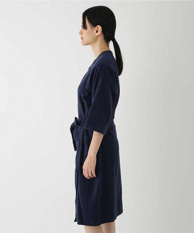 UCHINO エアリータッチ ラグランレディスローブ ダークブルー