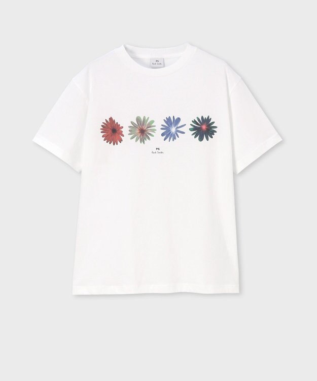 Paul Smith マルチ フローラル プリント 半袖Tシャツ ホワイト
